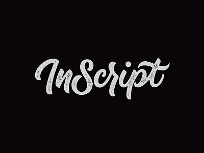 InScript hand lettering lettering logo logotype script texture