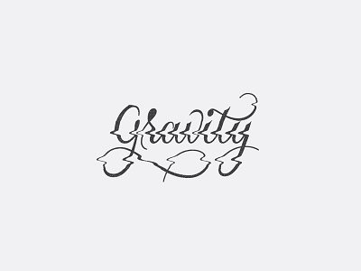 Gravity glitch hand lettering lettering scanner script