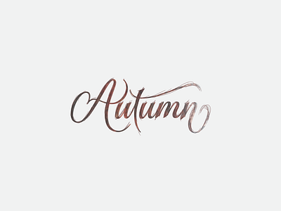 Autumn autumn hand lettering lettering script