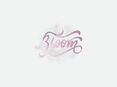Bloom hand lettering lettering logo logotype script