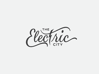 The Electric City hand lettering lettering logo logotype script