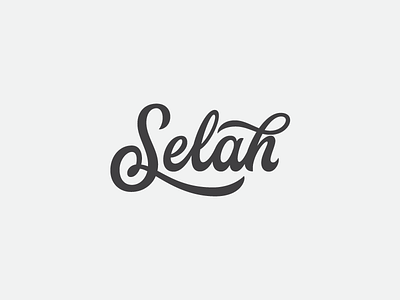Selah hand lettering lettering logo logotype script