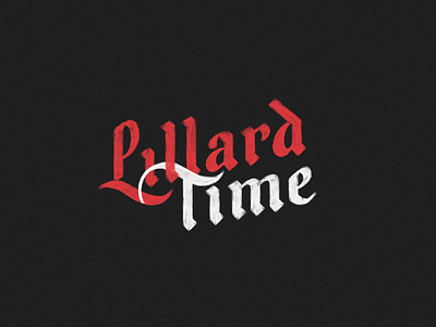 Damian Lillard Project blackletter damian lillard hand lettering lettering logotype nba