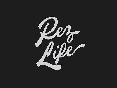Rez Life hand lettering lettering logotype script texture