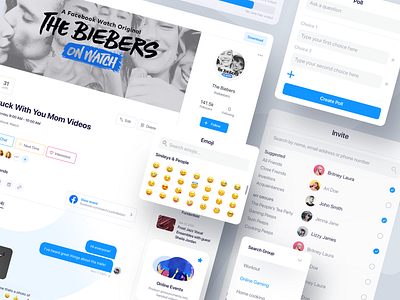 Online Chat Ui beiber emojis event events invite irl justin beiber online chat online party party poll product design search sidebar user poll user votes users votes web