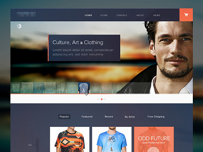 Clothing Website Take 3 cart clothing ecommerce oddfuture orange store website
