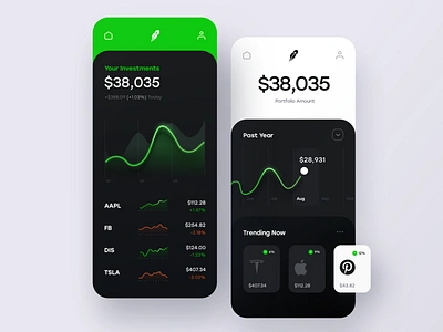 Robinhood App Re-Design app apple apple watch bank disney invest ios iphone mint money numbers online pinterest robinghood app robinhood stats stocks tesla trending