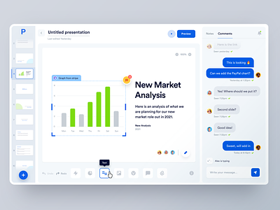 Presentation Slide Exploration chat design message messenger notes play presentation presentation software productivity slides slideshow tool