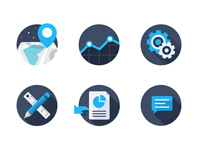 Mapme icon set chat excel export icons mapmem maps night places settings stars