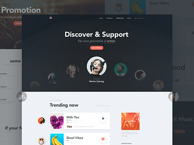 Artist Union Redesign app artist concert discover feed music player redesign songs ui web website