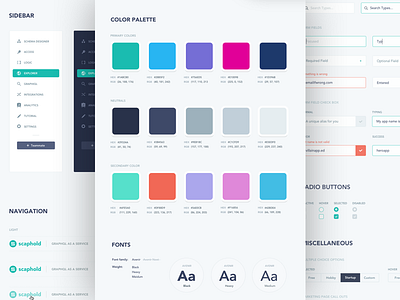 Scaphold.io Style Guide by Alex Banaga on Dribbble