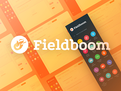 FieldBoom Form Builder creative design fieldboom icon idea landing orange page quality website