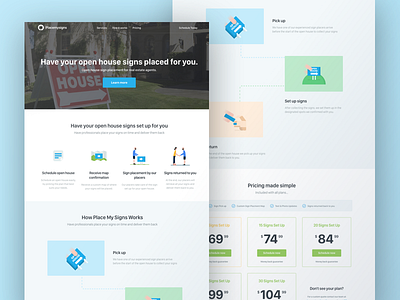 Place My Signs Landing Page creative design icons idea landing page organization quality signs ui website