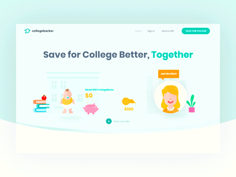 College Backer Landing Page