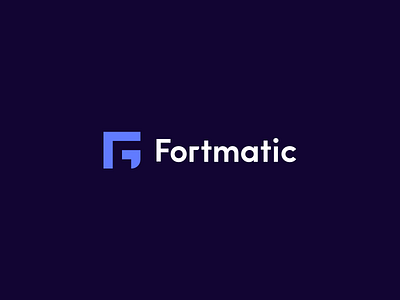 Fortmatic Logo blue branding colors design fortmatic idea logo minimalist simple user