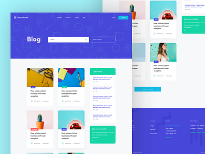 Qulture Rocks Blog Page by Alex Banaga on Dribbble