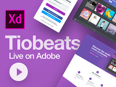 Tiobeats - Behance Case Study adobe behance case study design interface music producers tiobeats ui website xd