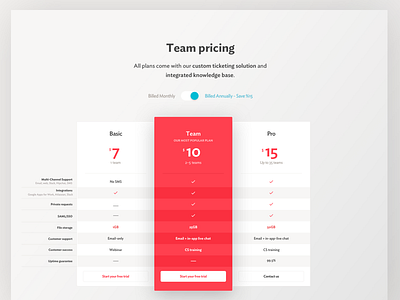 Spoke Pricing Design design interface landing page pricing solution spoke ticket ui website