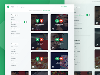 Gusta HomePage Concept concept design grid gusta homepage idea interface ui website