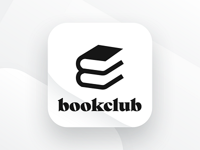 BookClub Logo black and white bookclub. logo branding design minimal simple
