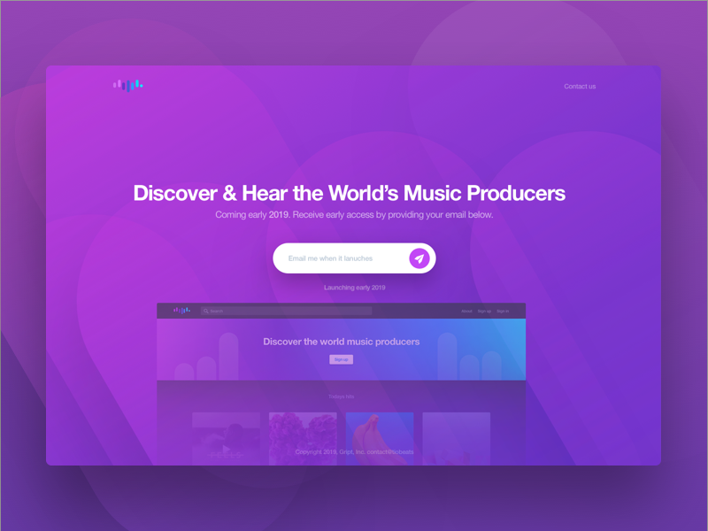 Tiobeats Coming Soon Landing Page by Alex Banaga on Dribbble