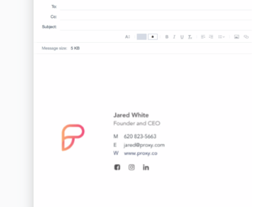 Proxy Email Footer
