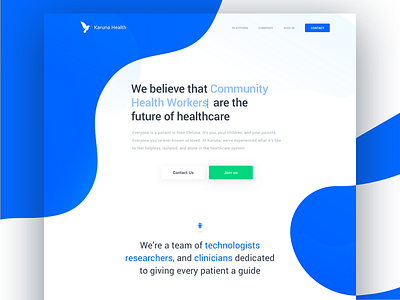 Karuna Health Company Page Hero Concept