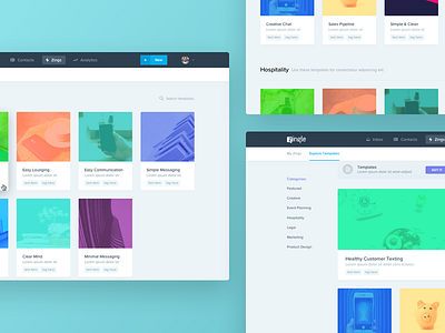 Zingle Templates business colors design functionality interface landing page templates ui variation zingle