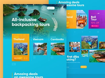 BackpackingTours Website Preview adventure backpacking tours design interface landing page outdoors tour ui website