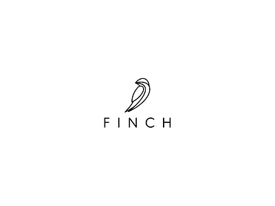 Finch Logo Concept black and white branding concept finch identity logo minimalist mono simple