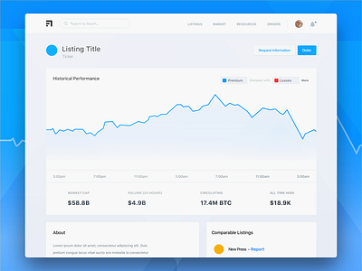 Ledger Listing Preview blue branding design experience illustration interface landing landing page money page typography ui website