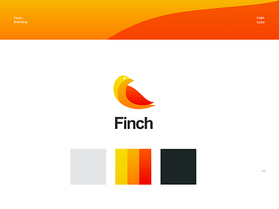 Finch Color Exploration branding color exploration finch idea identity logo orange simple ui