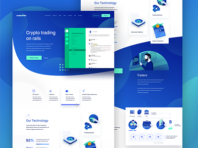 RouteFire Landing Page Full cashflow crypto details interface landing page money routefire technology ui