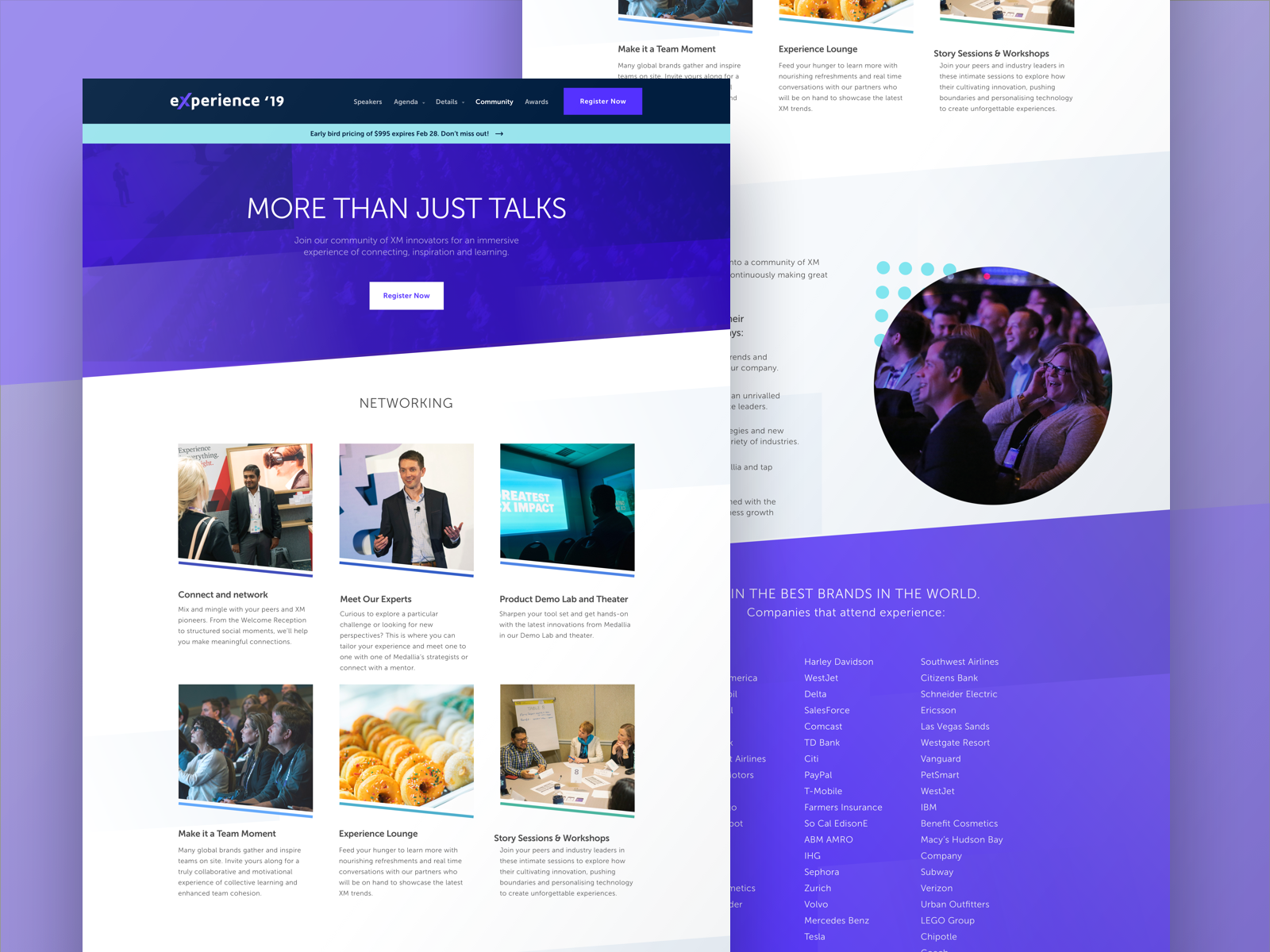 Experience Conference Community Page by Alex Banaga on Dribbble