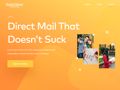 Digital Directmail Hero Concept design digital direct direct mail email experience interface landing page mail services ui ux website