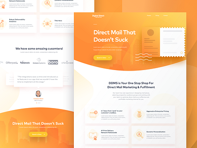 Mail Services Landing Page design digital interface landing page mail mail services page ui website