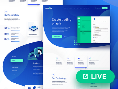 Routefire.io is Live! crypto design interface live money routefire technology trading ui website