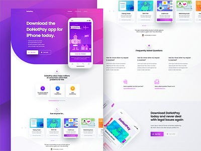 DoNotPay App Landing Page Full Preview