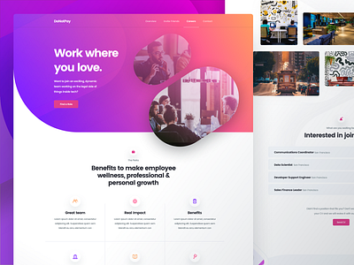 DoNotPay Careers Page Preview careers design donotpay employee interface landing page love professional ui website