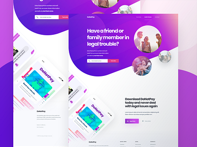 DoNotPay Invite Friends Preview design donotpay friends interface invite landing page legal preview ui website