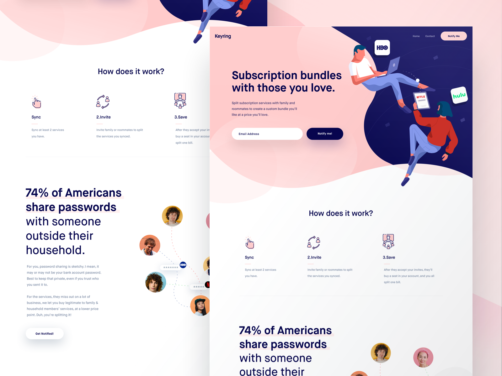 Keyring Homepage Hero Preview by Alex Banaga on Dribbble