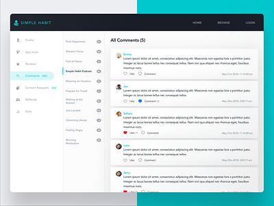 Simple Habit Comment Page