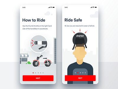 TryShared Onboarding Screens design experience interface landing page mobile ride safe screens tryshared ui ux