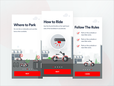 TryShared iOS Onboarding app design interface ios mobile park ride rules tryshared ui