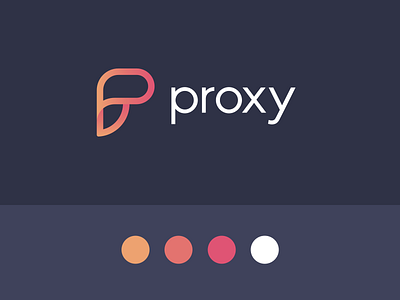 Proxy Logo design identity interface logo palette proxy ui ux