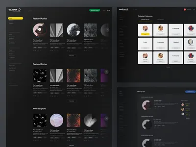 Quinn Web - Exploration Phase album audio design desktop exploration interface music quinn ui website