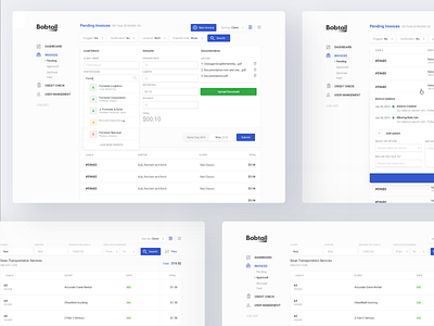 Bobtail Product Preview account bobtail dashboard data design interface invoice landingpage ui ux website