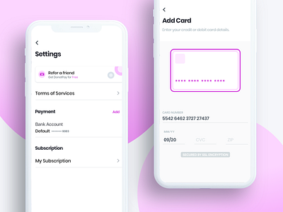 DoNotPay Setting Screens design experience landing page mobile payment settings ui ux