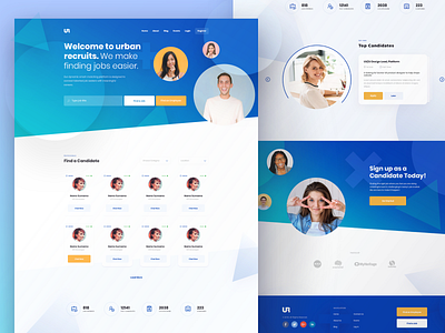 Urban Portal Homepage Preview candidate landingpage new portal recruits signup urban