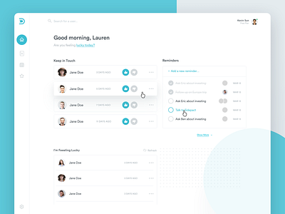 CRM Dashboard Light Mode Mockup